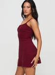 Baseline Rib Mini Dress Red