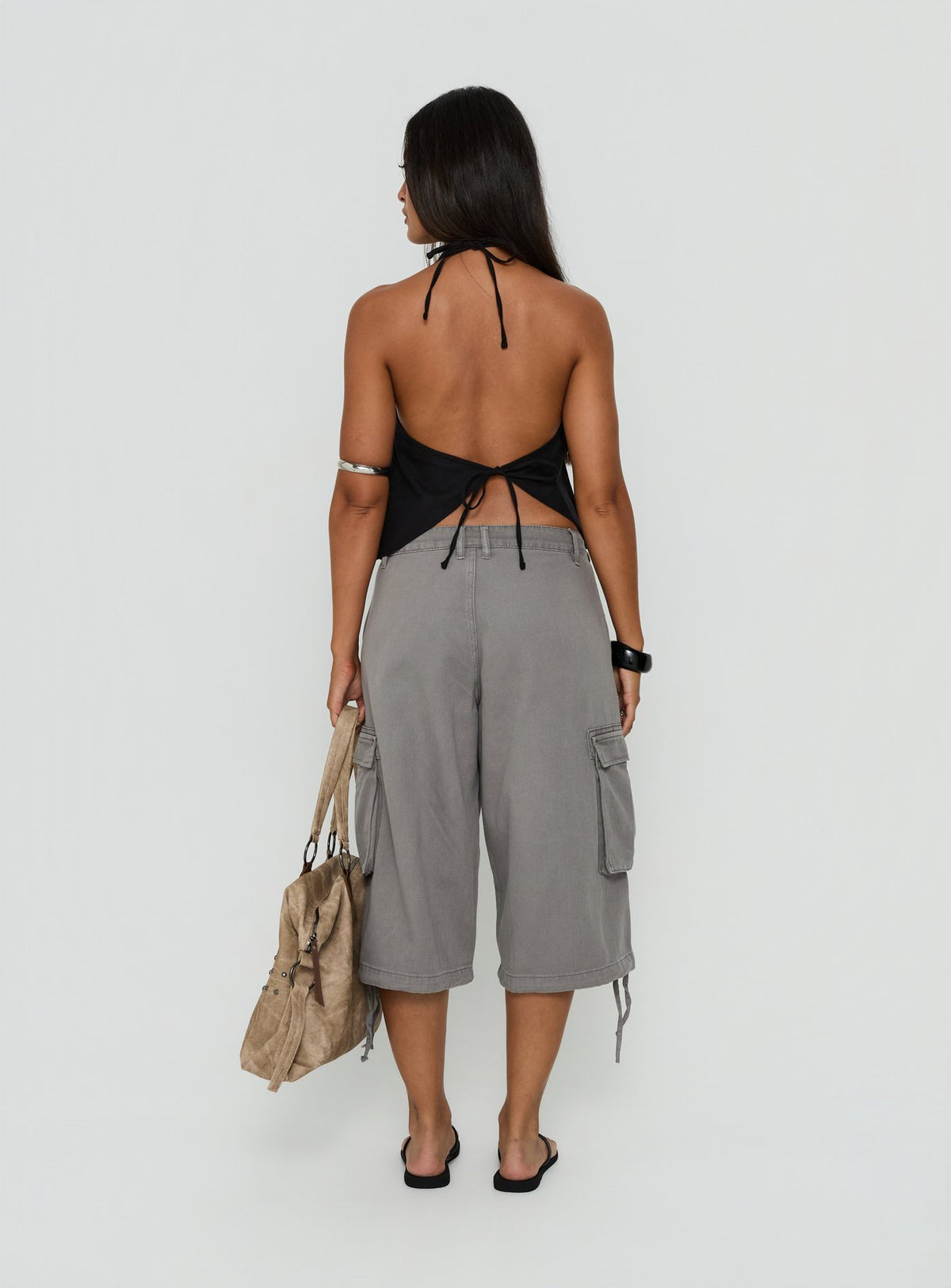 Hudsen Longline Cargo Shorts Charcoal Tall