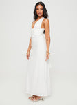 Princess Polly Plunger  Alsace Maxi Dress White