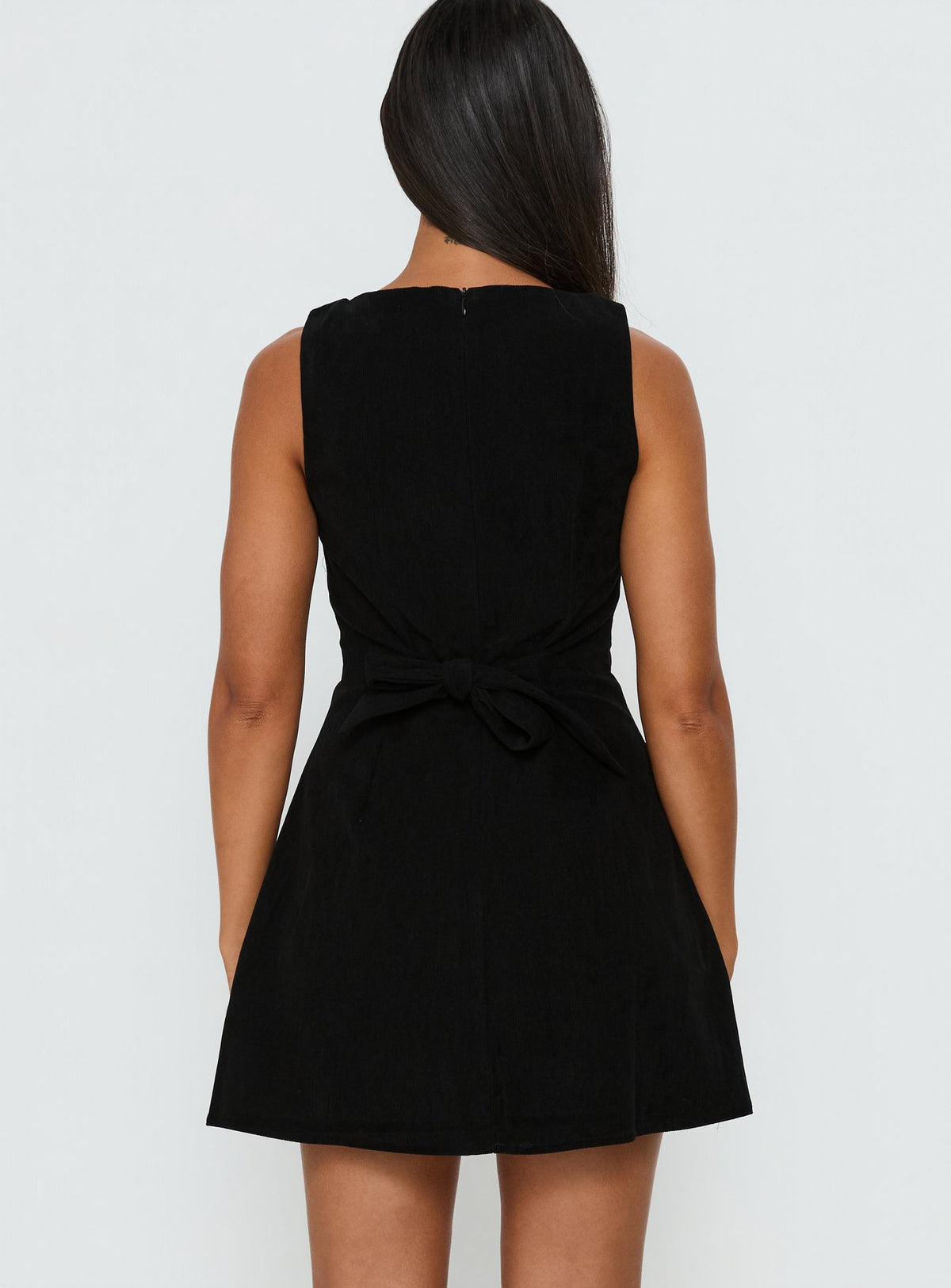 Alfalfa Corduroy Mini Dress Black Tall