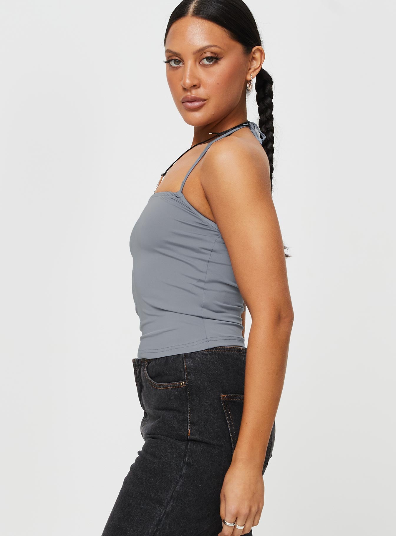 product Princess Polly Sleeveless Square Neck  Halt It Top Blue