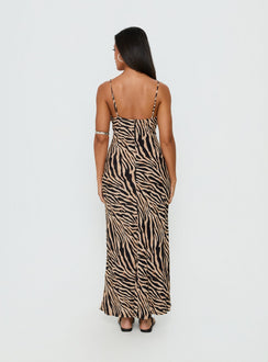Cherilynn V Neck Maxi Dress Zebra