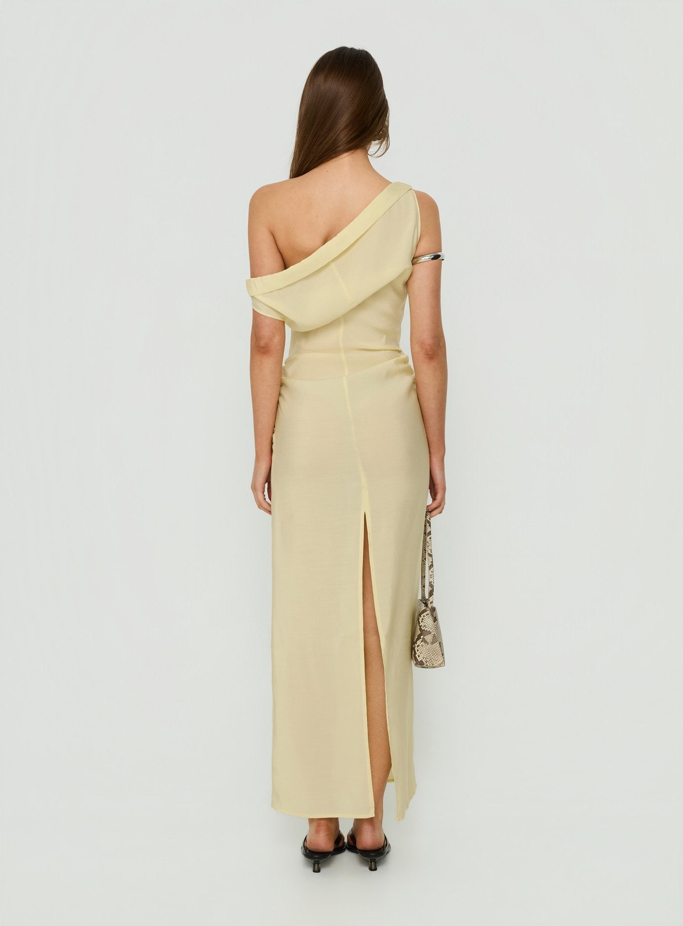 Sweetheart Off Shoulder Maxi Dress Yellow