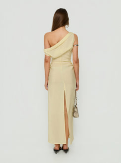 Sweetheart Off Shoulder Maxi Dress Yellow