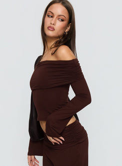 Fawne Long Sleeve Top Brown