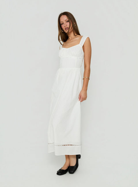 Garconne Textured Maxi Dress White