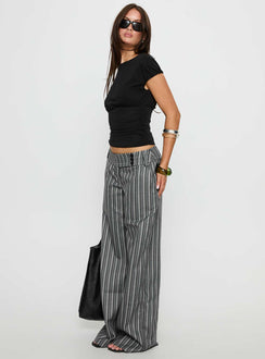 Cedars Low Rise Pant Grey Stripe Tall