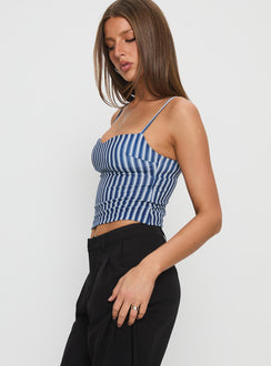Evanda Top Blue Stripe