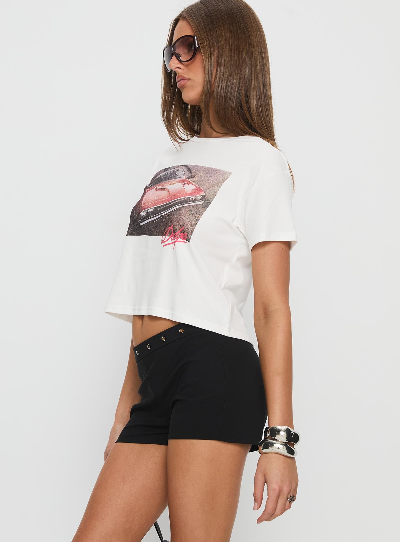 Last Minute Eyelet Shorts Black