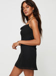 Low-back mini dress Elasticated shoulder straps, cowl neck, elasticated band at back Good stretch, fully lined 