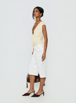 Roda Anglaise Longline Shorts White