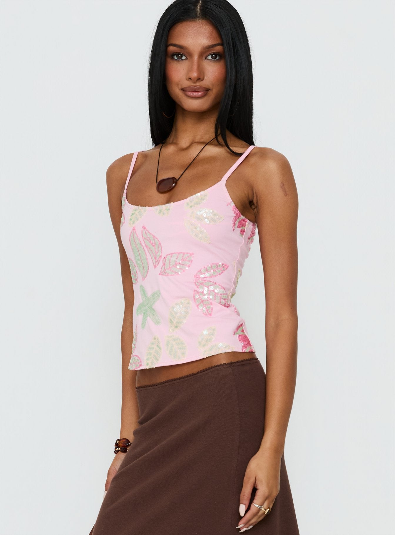 Lunavia Sequin Cami Top Pink | Princess Polly