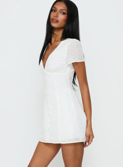 Loveliness Playsuit White Anglaise
