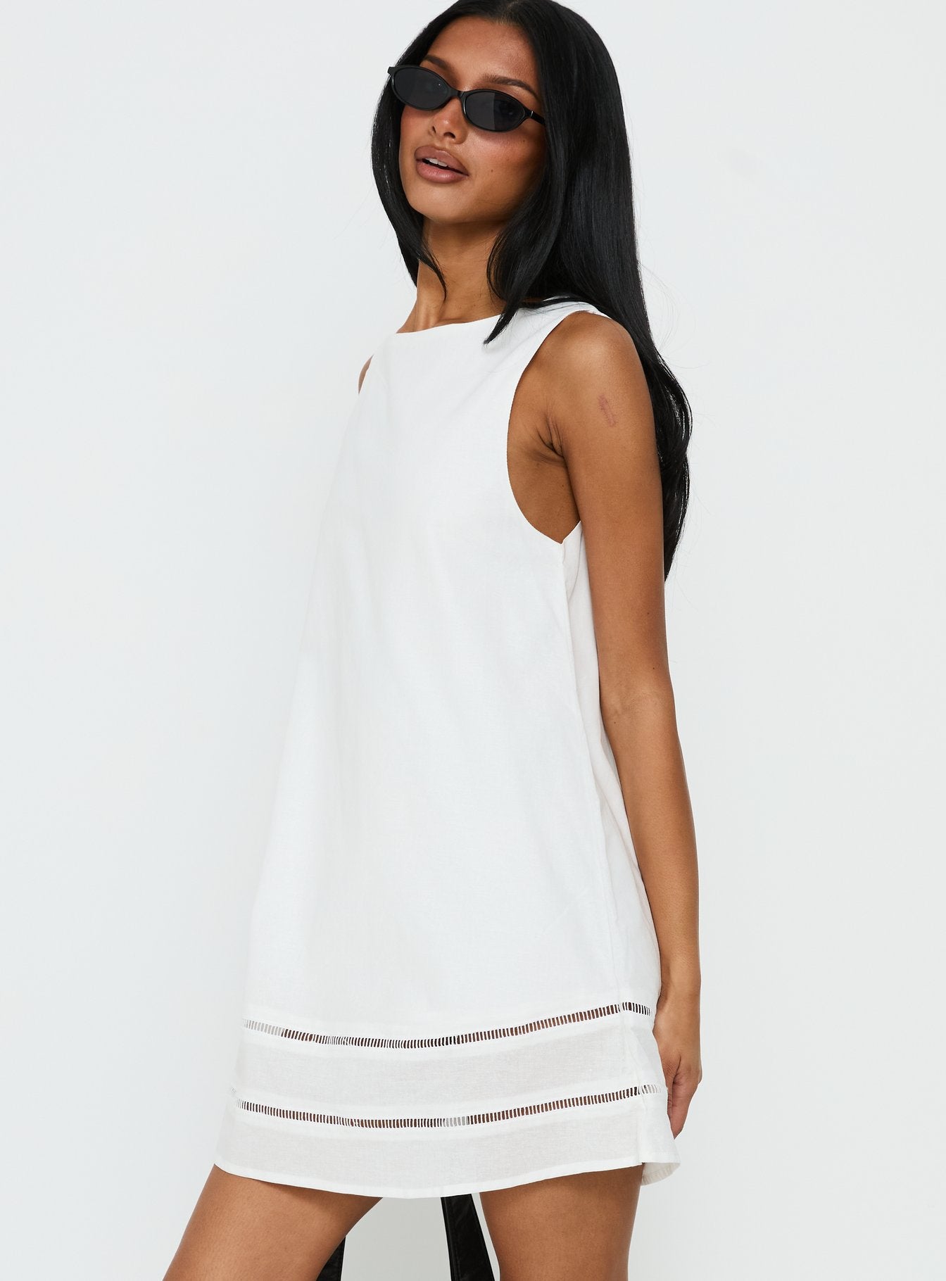 Haily Babydoll Mini Dress | White | Womens Haily Babydoll Mini Dress | White | Womens