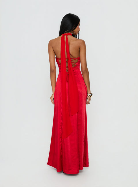 Masterpiece Strapless Maxi Dress | Red | Womens Masterpiece Strapless Maxi Dress | Red | Womens
