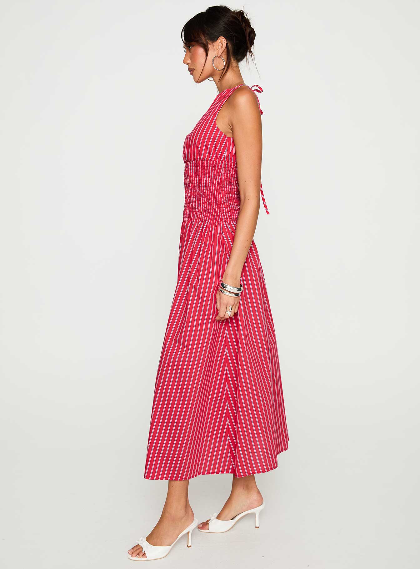 Princess Polly Women's Lilienne Stripe Cotton Blend Poplin Dress - Red - Casual dresses Princess Polly Women's Lilienne Stripe Cotton Blend Poplin Dress - Red - Casual dresses