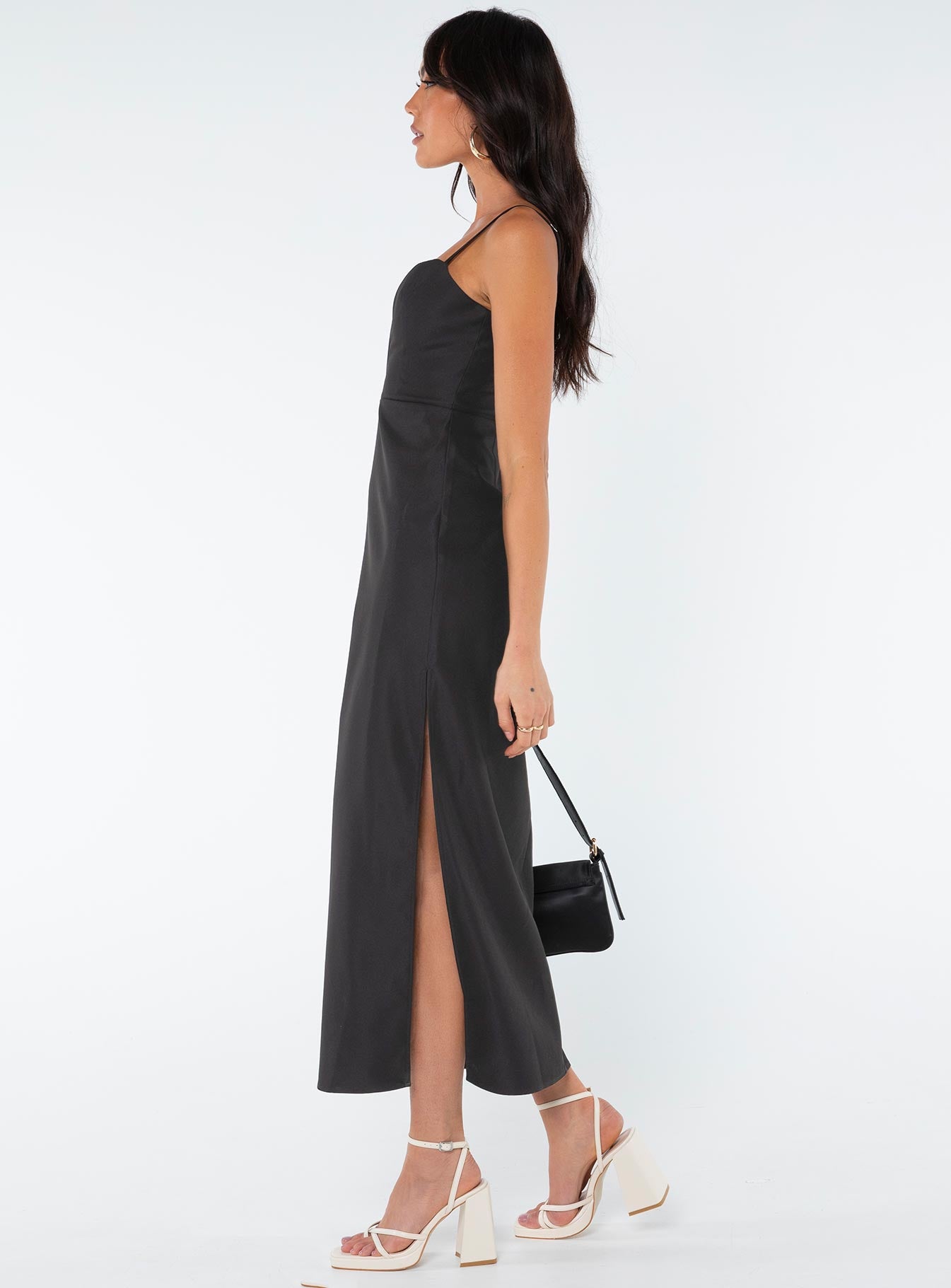 product Princess Polly High Neck  Risha Corset Midi Dress Black