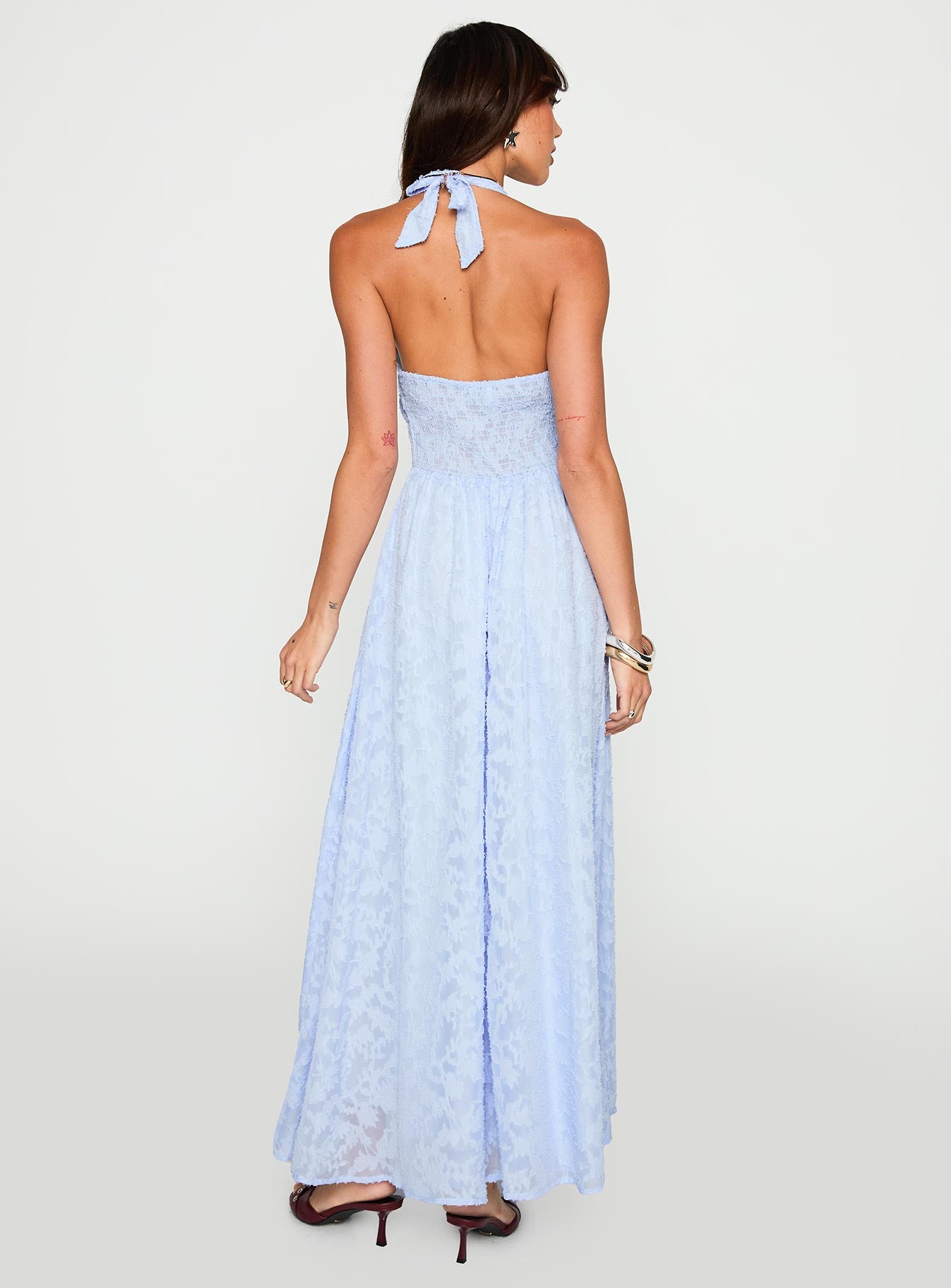Hours In Silence Drop Waist Maxi Dress Blue | Princess Polly Hours In Silence Drop Waist Maxi Dress Blue | Princess Polly