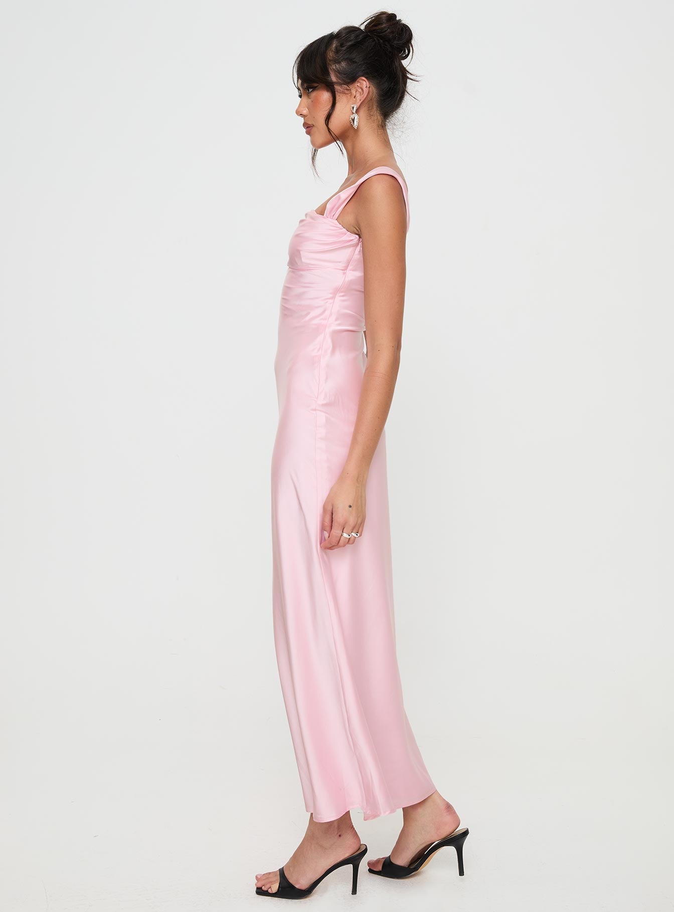 Azura Off The Shoulder Maxi Dress Pink | Princess Polly