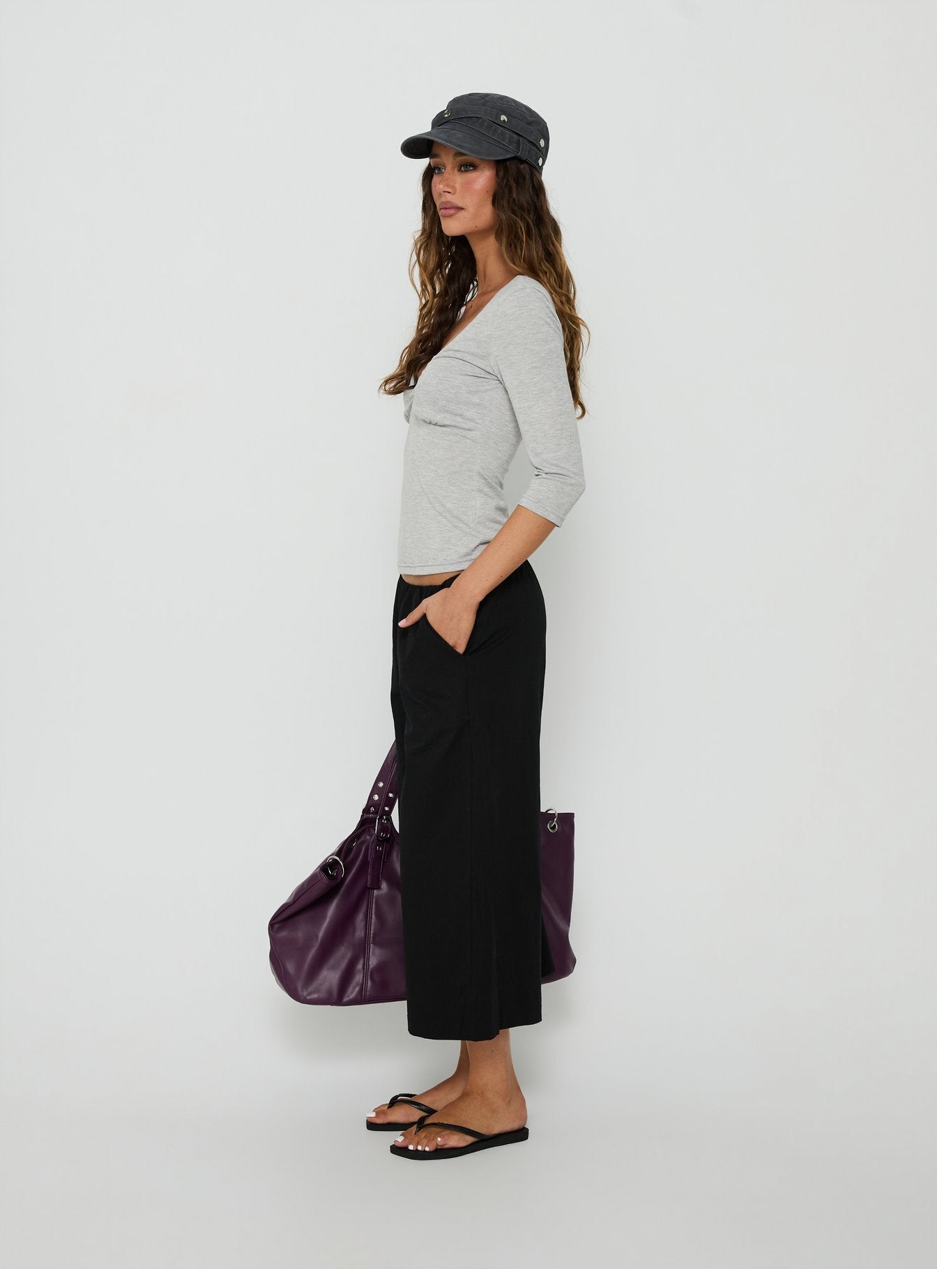Lunea Concealed Waistband 3/4 Pant Black