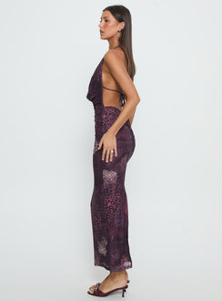 Manaia Cowl Halter Neck Maxi Dress Multi