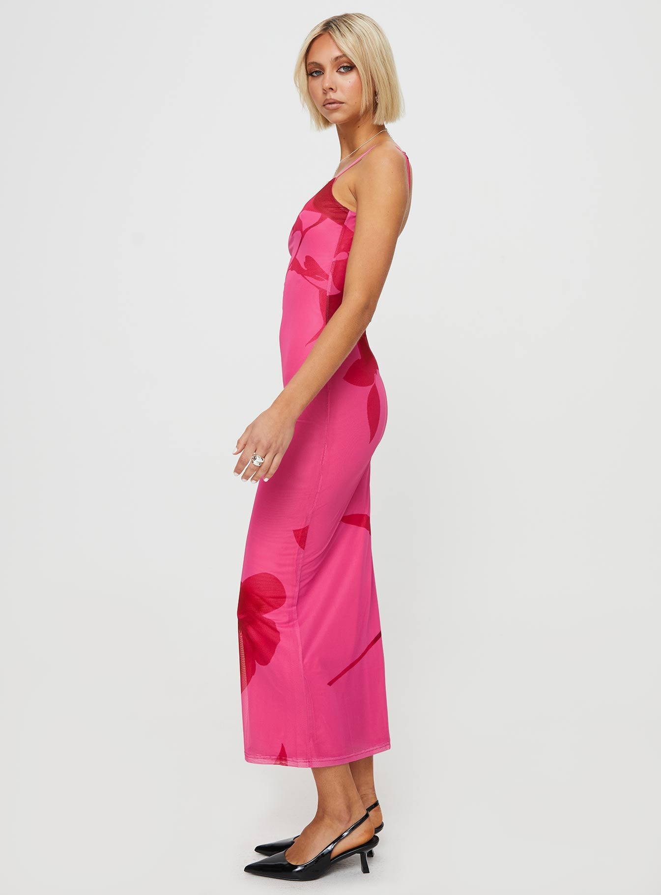 Knox Maxi Dress Hot Pink Floral | Princess Polly Knox Maxi Dress Hot Pink Floral | Princess Polly
