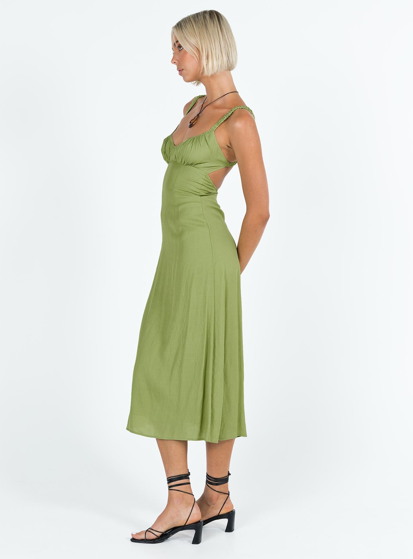 Georgia Midi Dress Green | Princess Polly Georgia Midi Dress Green | Princess Polly