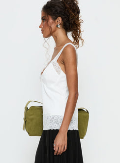 Avyra Lace Trim Cami Top White