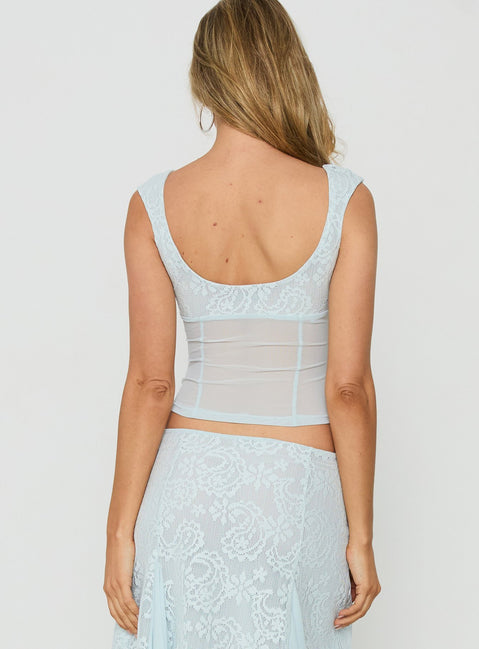 Quani Lace Top Blue