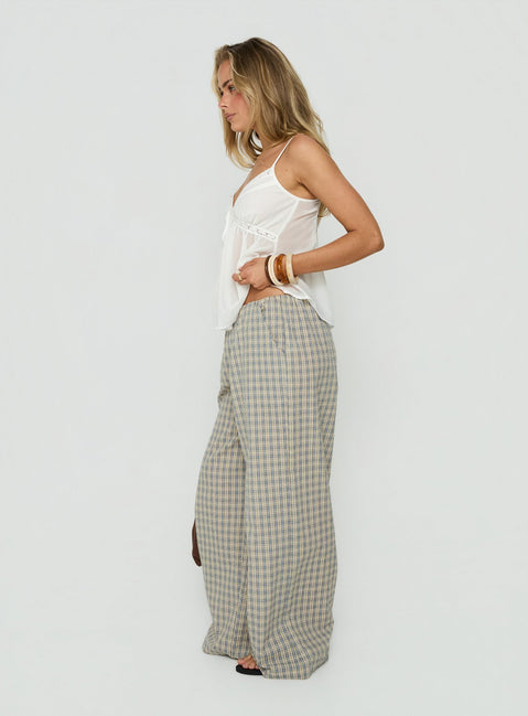 Lunea Concealed Waistband Pants Multi Check