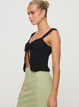 Top Cap sleeves, sweetheart neckline, tie fastening at bust, split hem Non-stretch material, lined bust