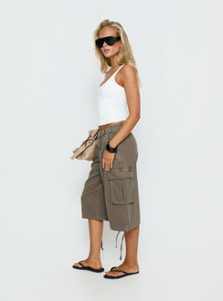 Hudsen Longline Cargo Shorts Khaki Tall