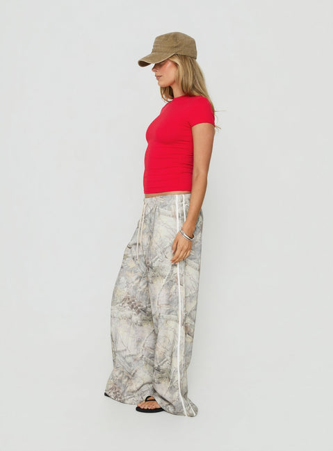 Kennah Wide Leg Sweat Pants Camo