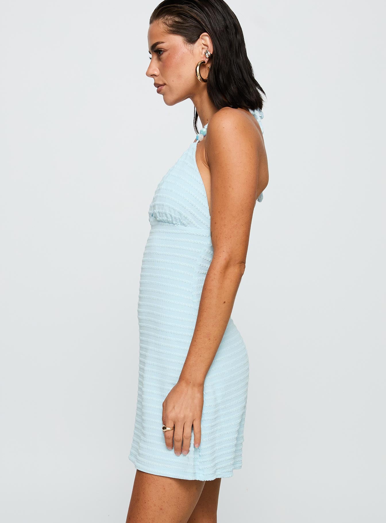 laleisa beaded halter mini dress multi Laleisa Beaded Halter Mini Dress | Multi | Womens