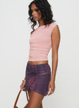   side view of model wearing Princess Polly Misteria Mini Skirt Multi Mini Skirts 