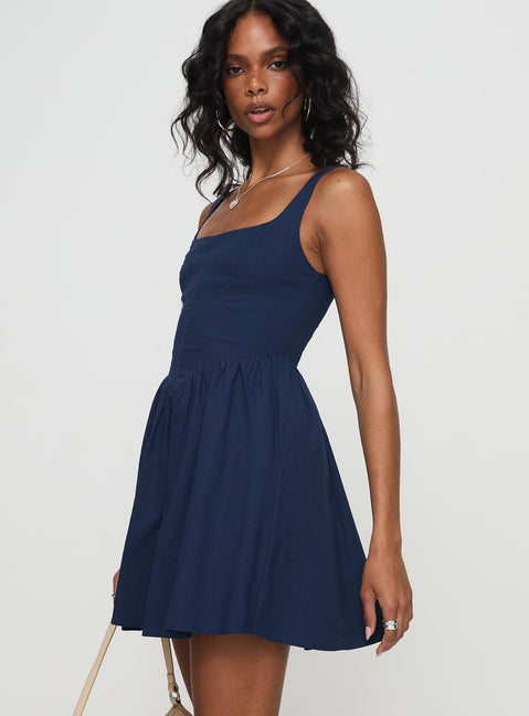 Martie Mini Dress Navy | Princess Polly Martie Mini Dress Navy | Princess Polly