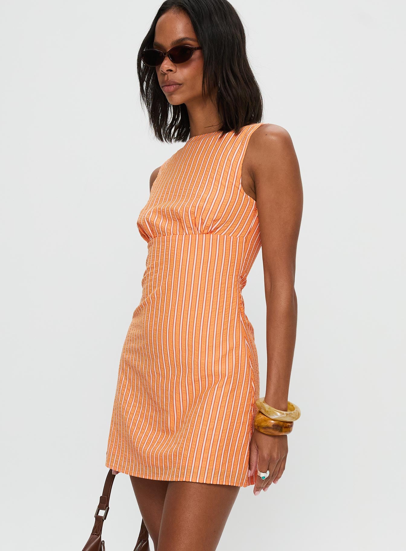 orange gingham dress princess polly Living Color Maxi Skirt Orange Gingham