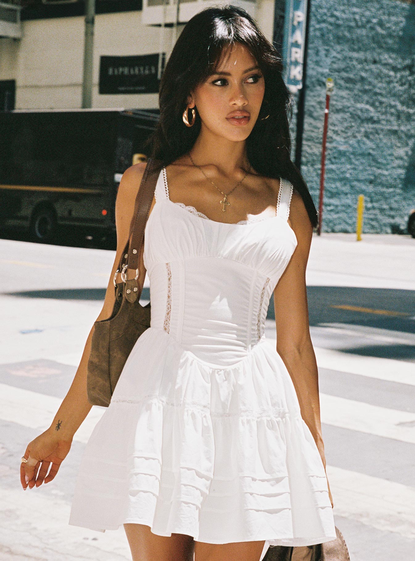 Cuppa Mini Dress White | Princess Polly