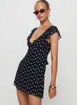 I Guess So Mini Dress Black Polka Dot