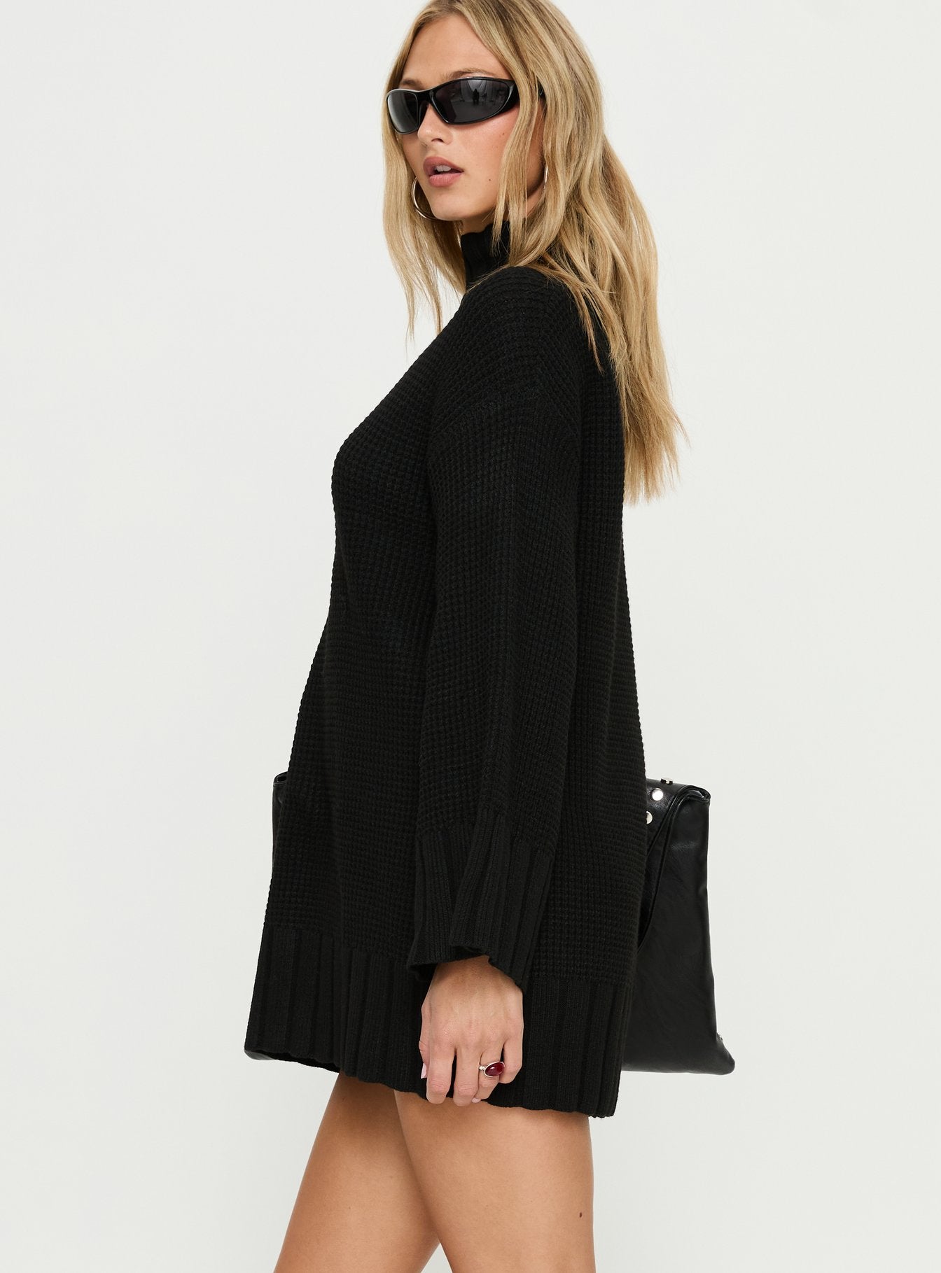 knit dress princess polly Sonelle Knit Mini Dress Black