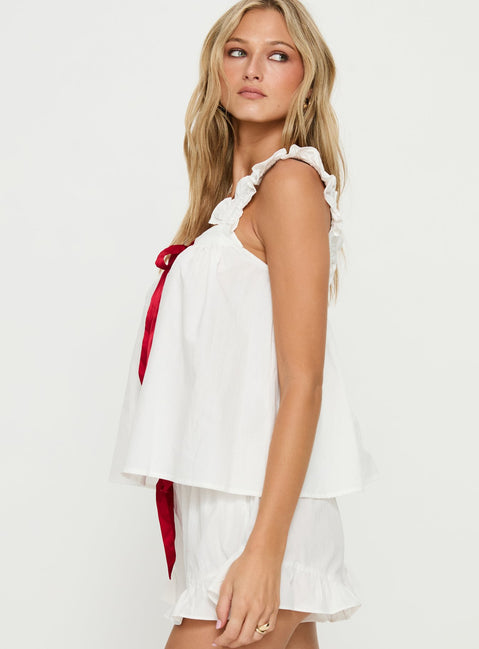 Sweetest Dreams Sleep Frill Top Cream