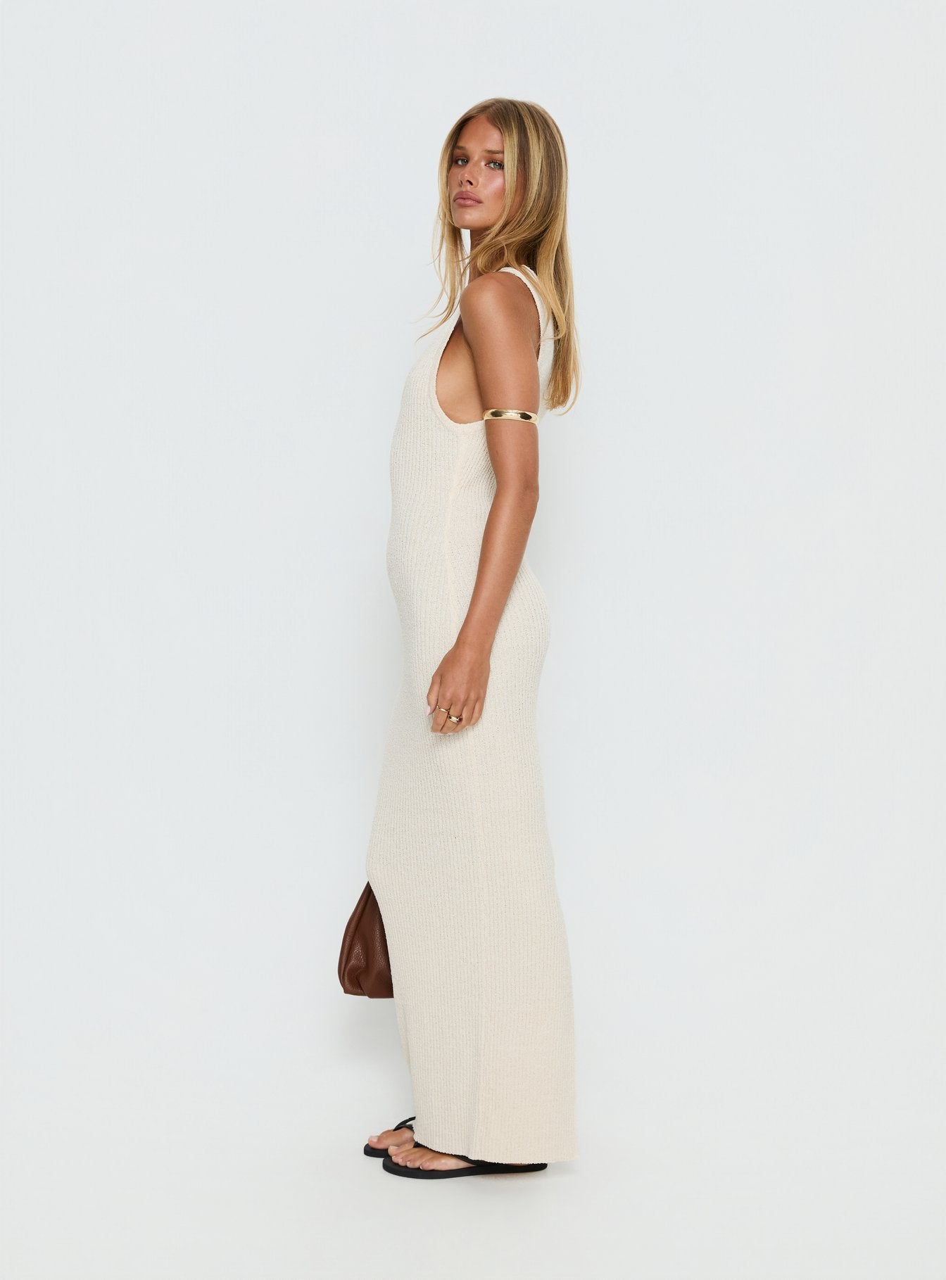 Imirisa Scoop Knit Maxi Dress Cream | Princess Polly Imirisa Scoop Knit Maxi Dress Cream | Princess Polly