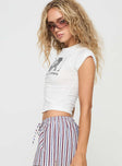 Cropped graphic tee Slight stretch, unlined  Princess Polly Lower Impact