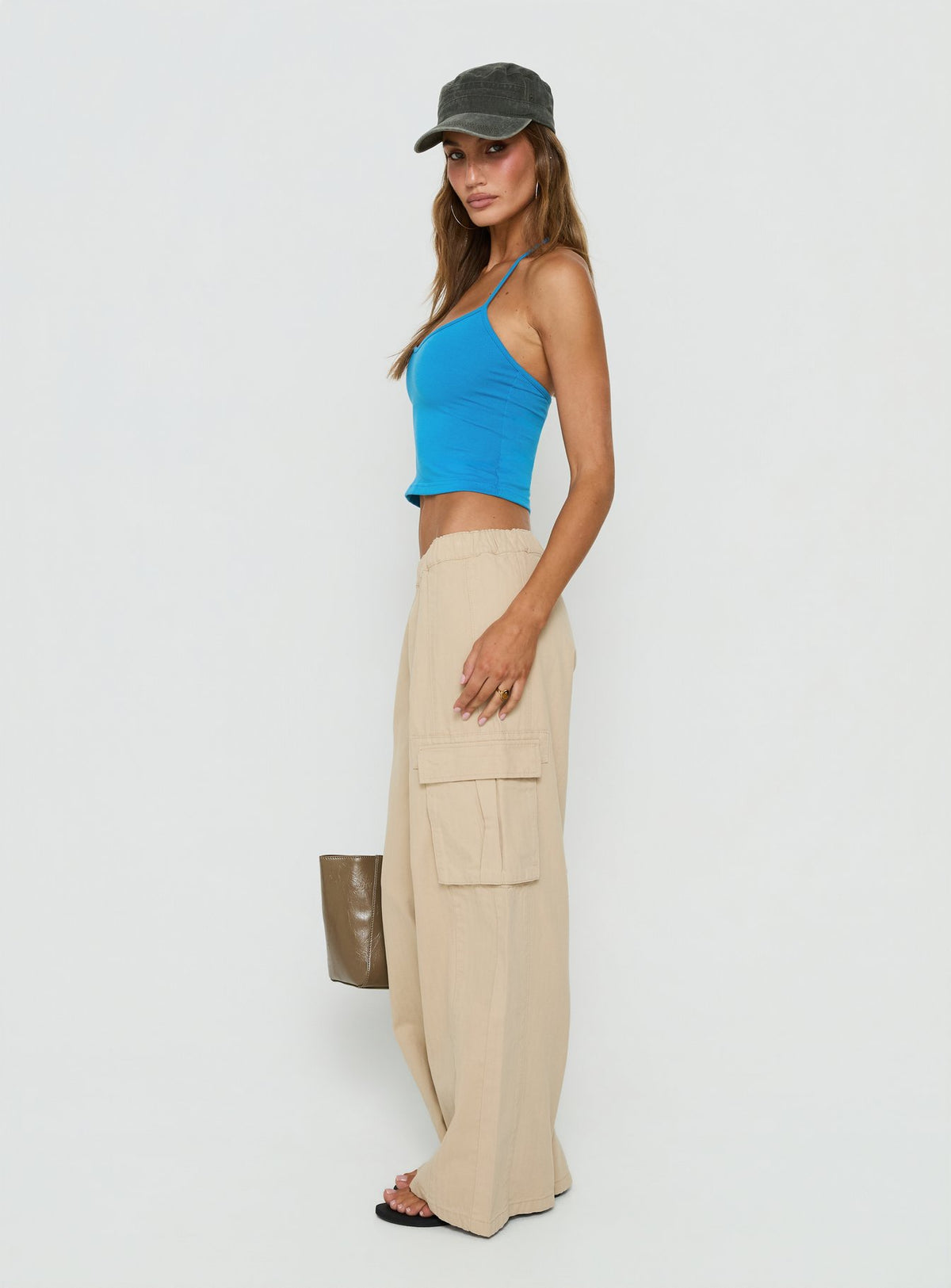 Scarletta Ultra Wide Cargo Pants Natural
