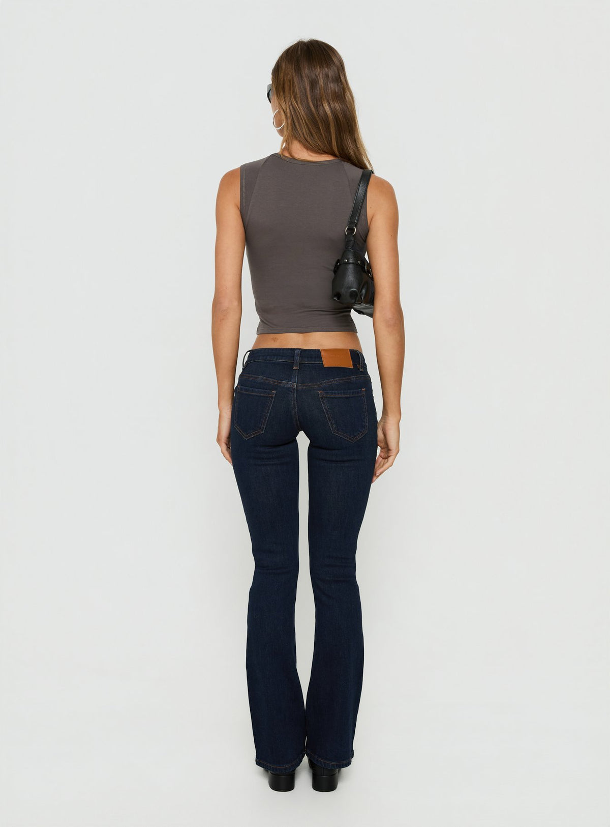 Naketa Ultra Low Rise Bootleg Jeans Raw Denim