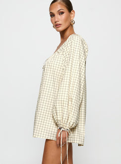 Preacher Playsuit White Check