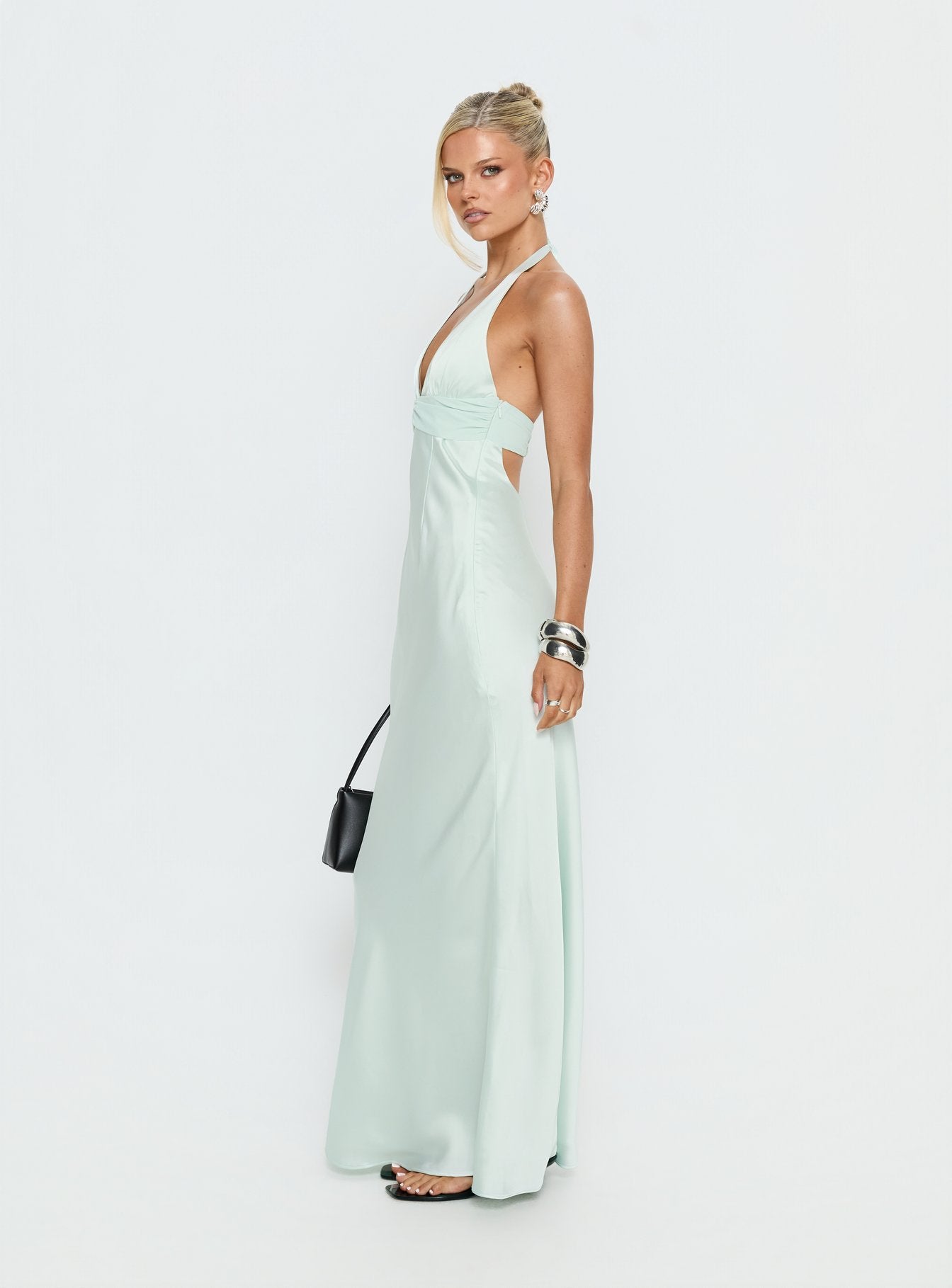 Odyssa Halter Maxi Dress Mint Green | Princess Polly Odyssa Halter Maxi Dress Mint Green | Princess Polly