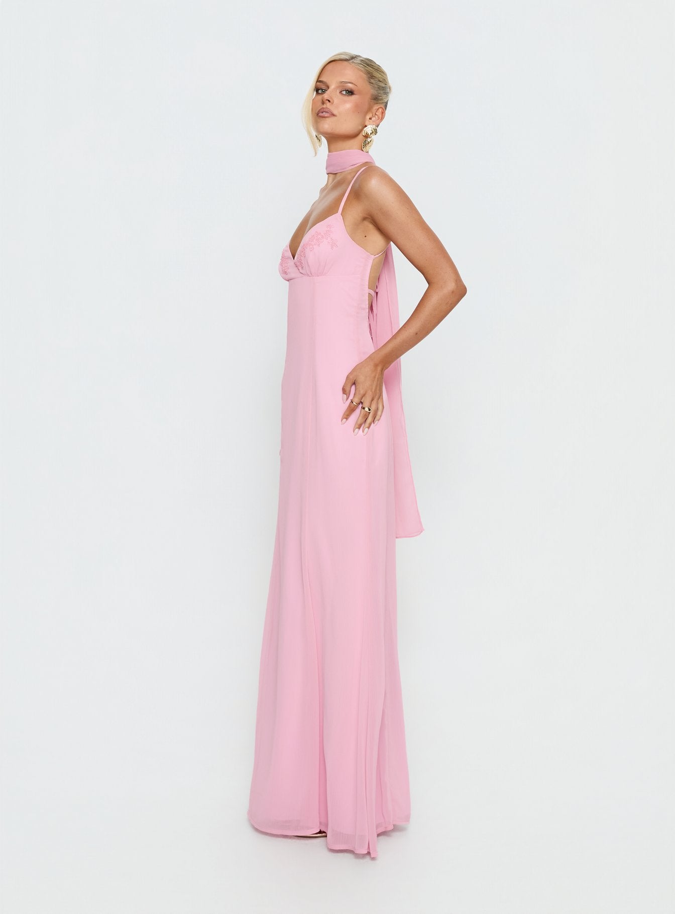 Jadira Scarf Maxi Dress | Light Pink Jadira Scarf Maxi Dress | Light Pink