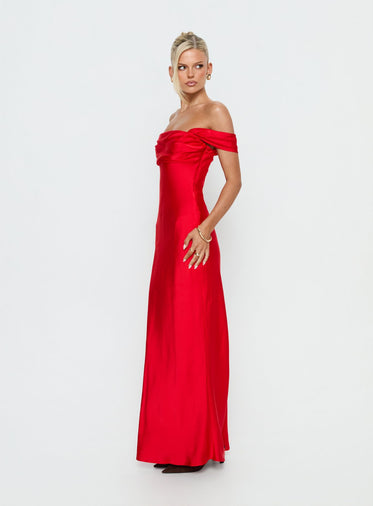 open lace back dress Zapaka Women Beaded Red Prom Dress with Slit Ruched Strapless Mermaid Corset Long Formal Dress, Red / US12