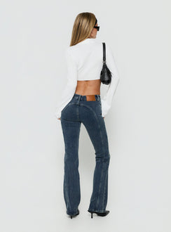 Palaces Low Rise Ringspun Bootleg Jeans Dark Indigo